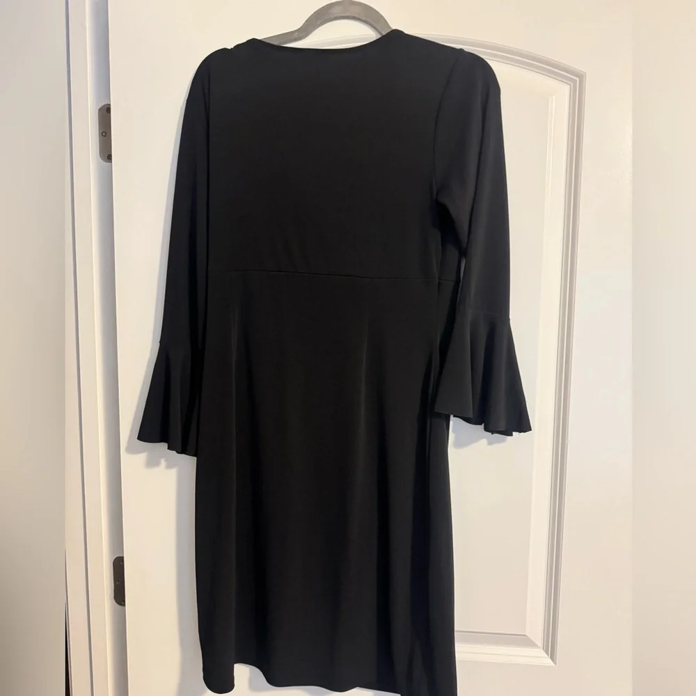 NWT New York & Company Black Wrap Dress, Size M - Picture 3 of 3